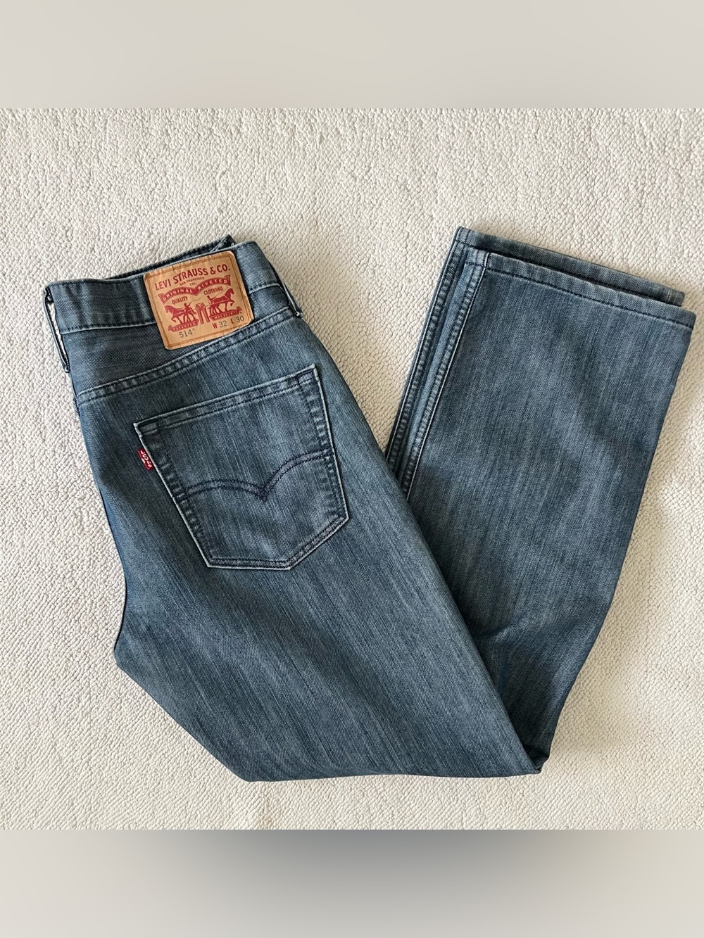 Levis 514 Straight Leg Jeans Men's 32X30 Medium Wash Blue Denim